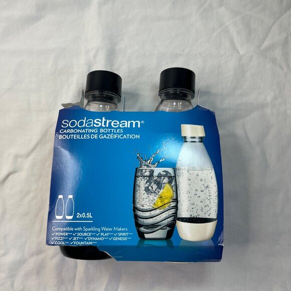 Sodastream Carbonating Bottles 2x0.5L  Compatible With Sparkling Water Makers - Picture 2 of 6